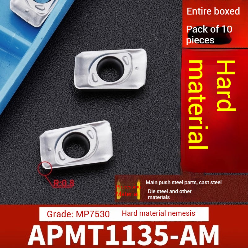 1026-CNC milling inserts APMT1135 carbide 1604 milling inserts fast feed R0.8 coated rough milling cutter grains Shandong Denso Pricision Tools Co.,Ltd.